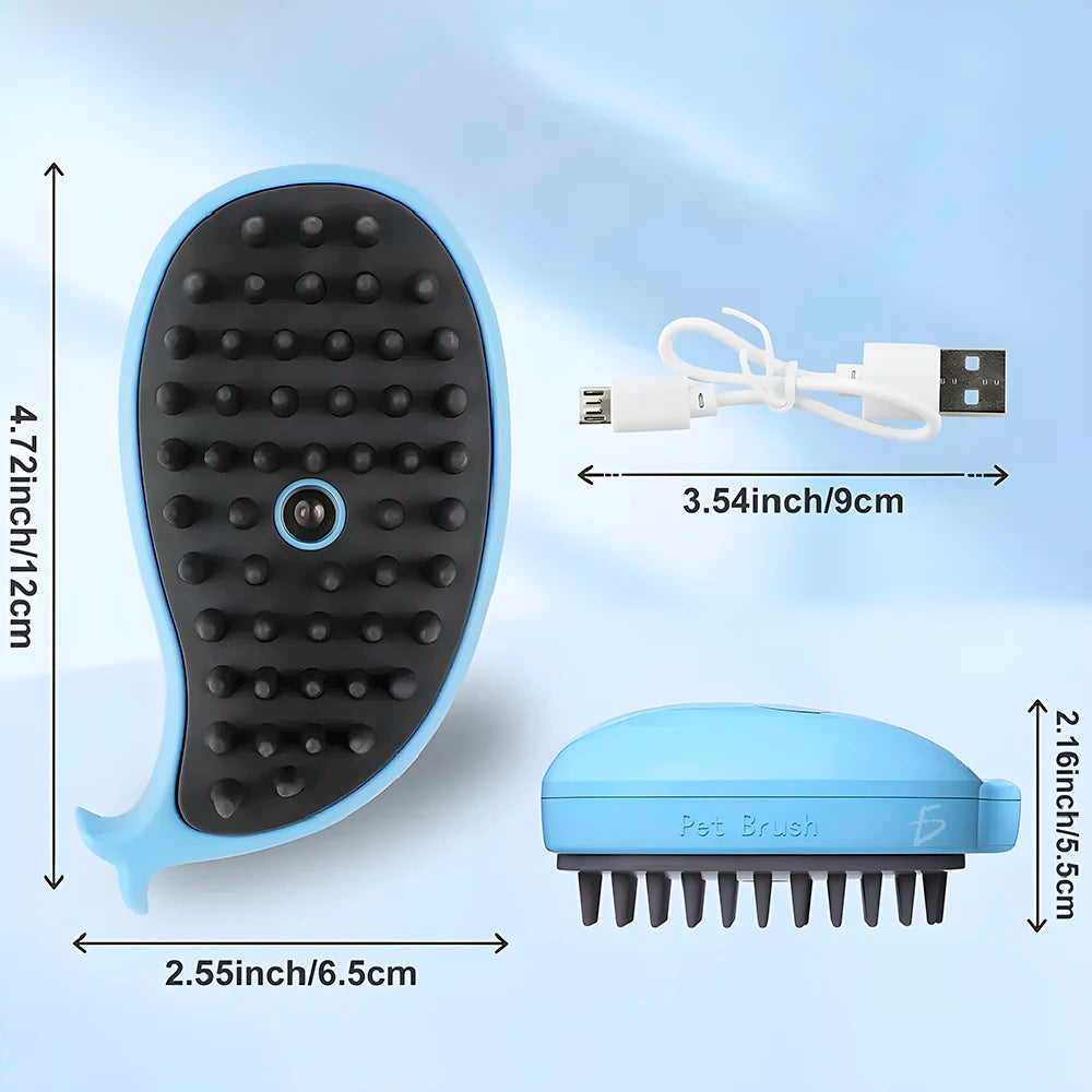 Battery-Powered Pet Grooming Brush