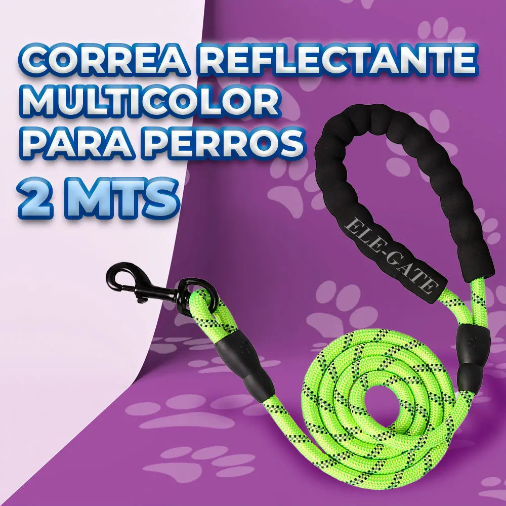 2m Reflective Double-Handle Dog Leash