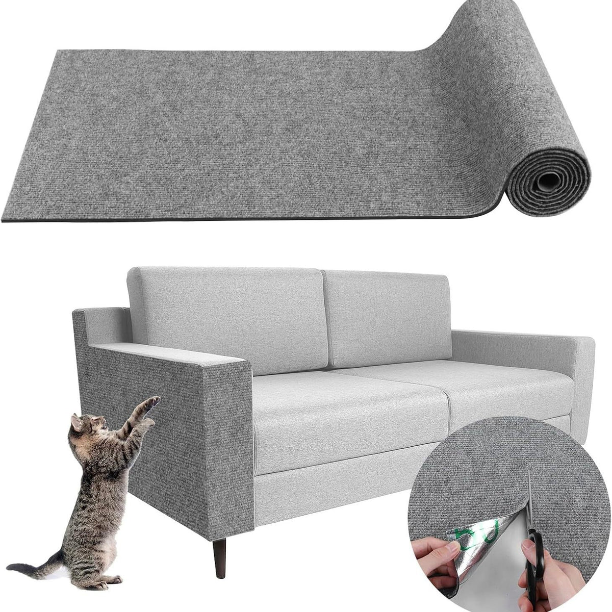 Trimmable Self-Adhesive Cat Scratching Mat