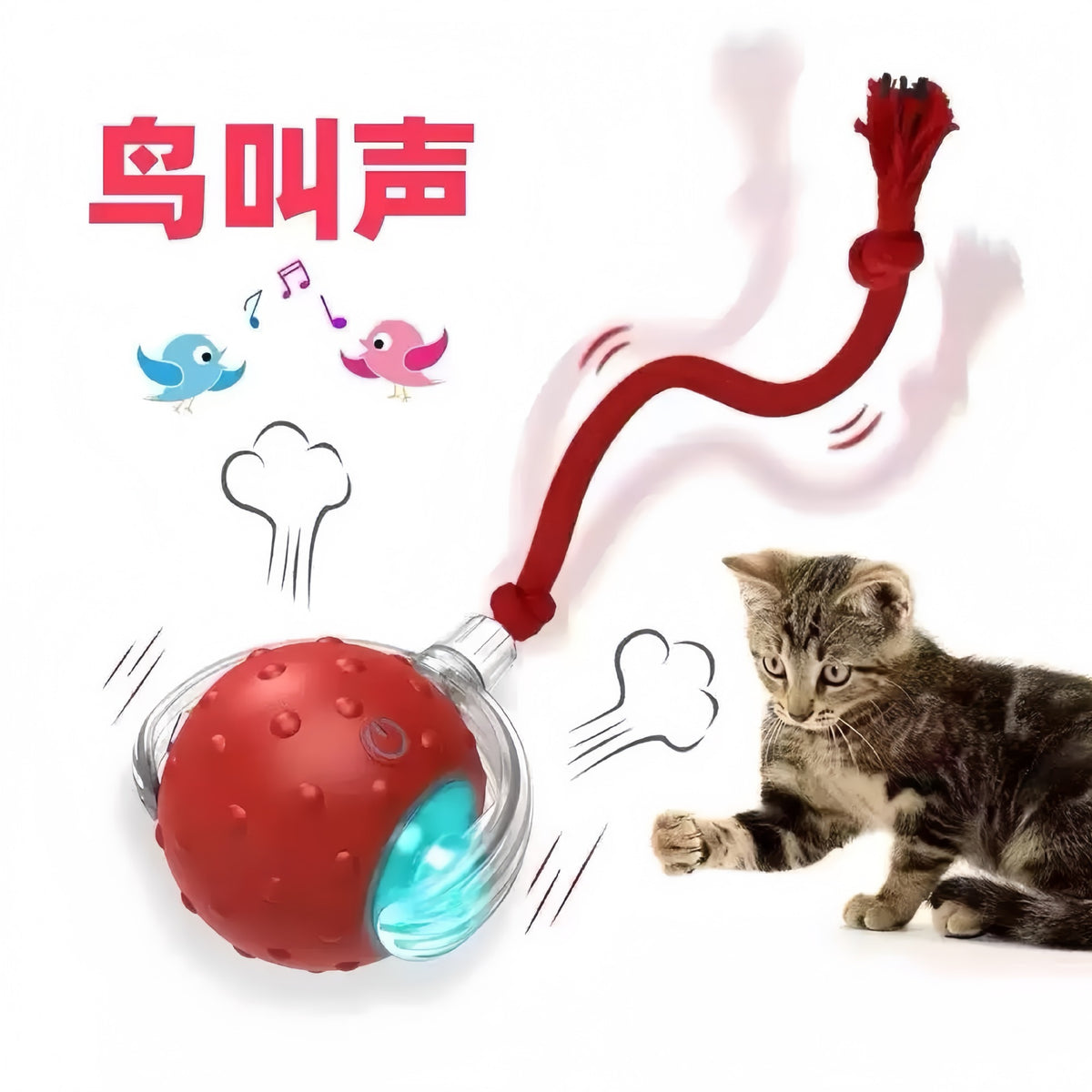Interactive Cat Teaser Ball